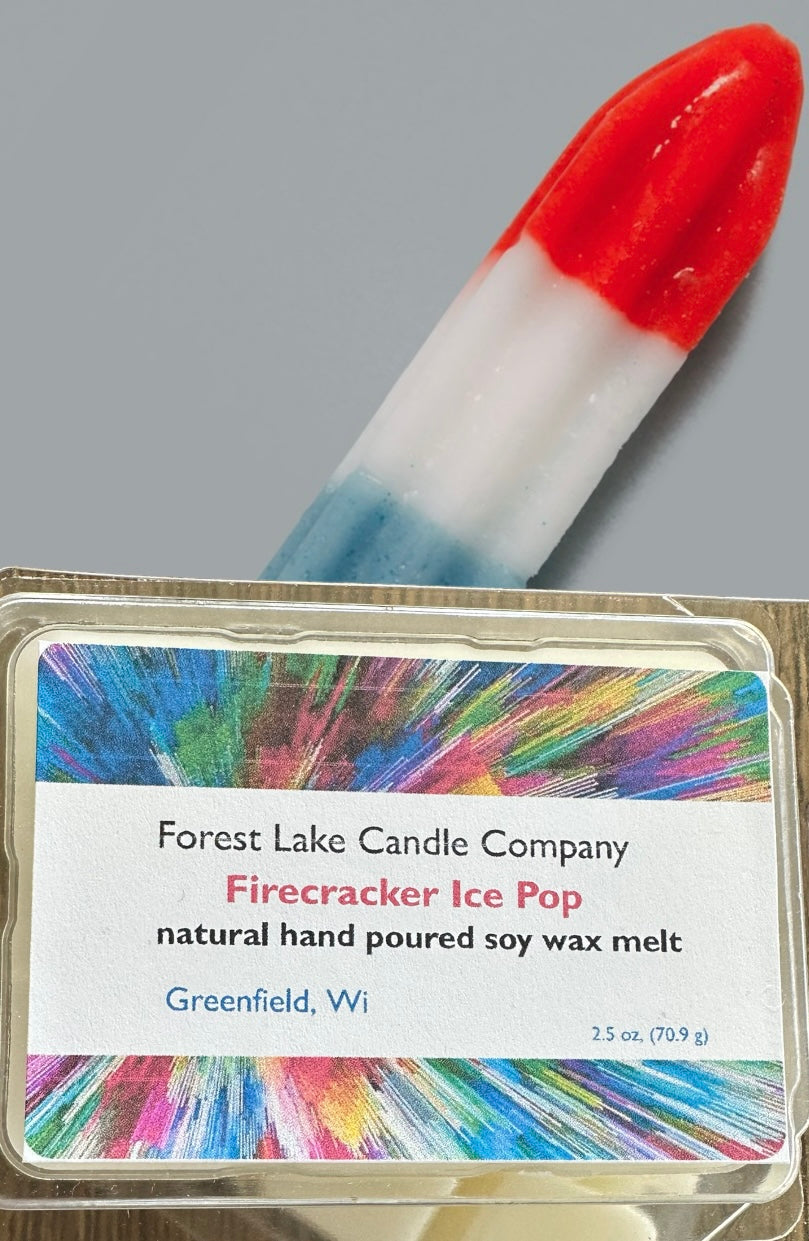 Firecracker ice pop wax melt