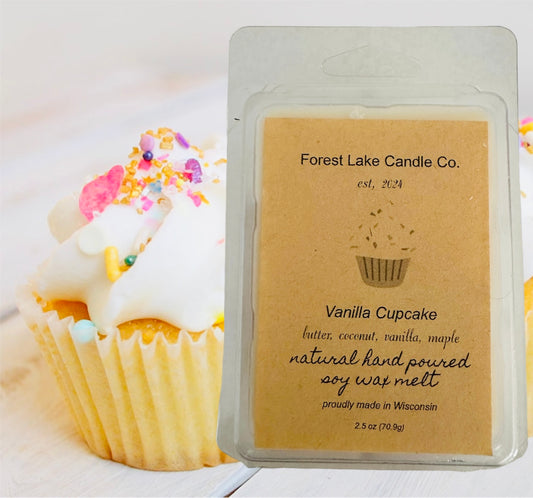 Vanilla Cupcake wax melt, 100% soy wax, handmade, Eco-friendly, 2.5 oz